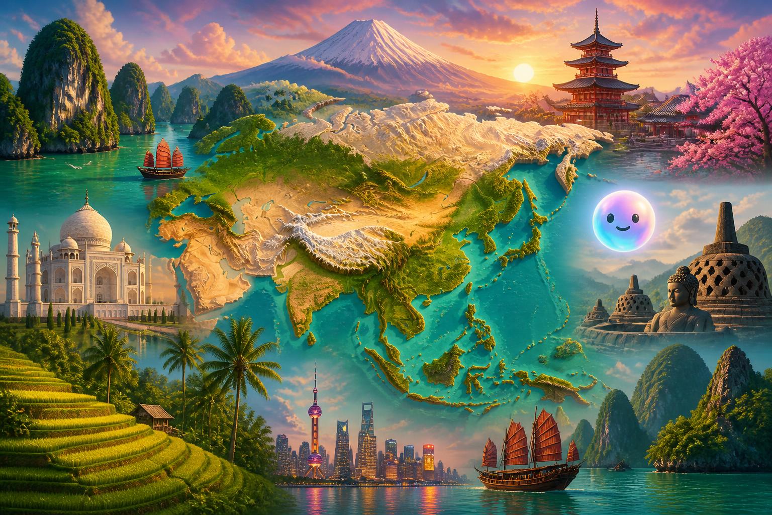 The wild map of Asia's geographical oddities