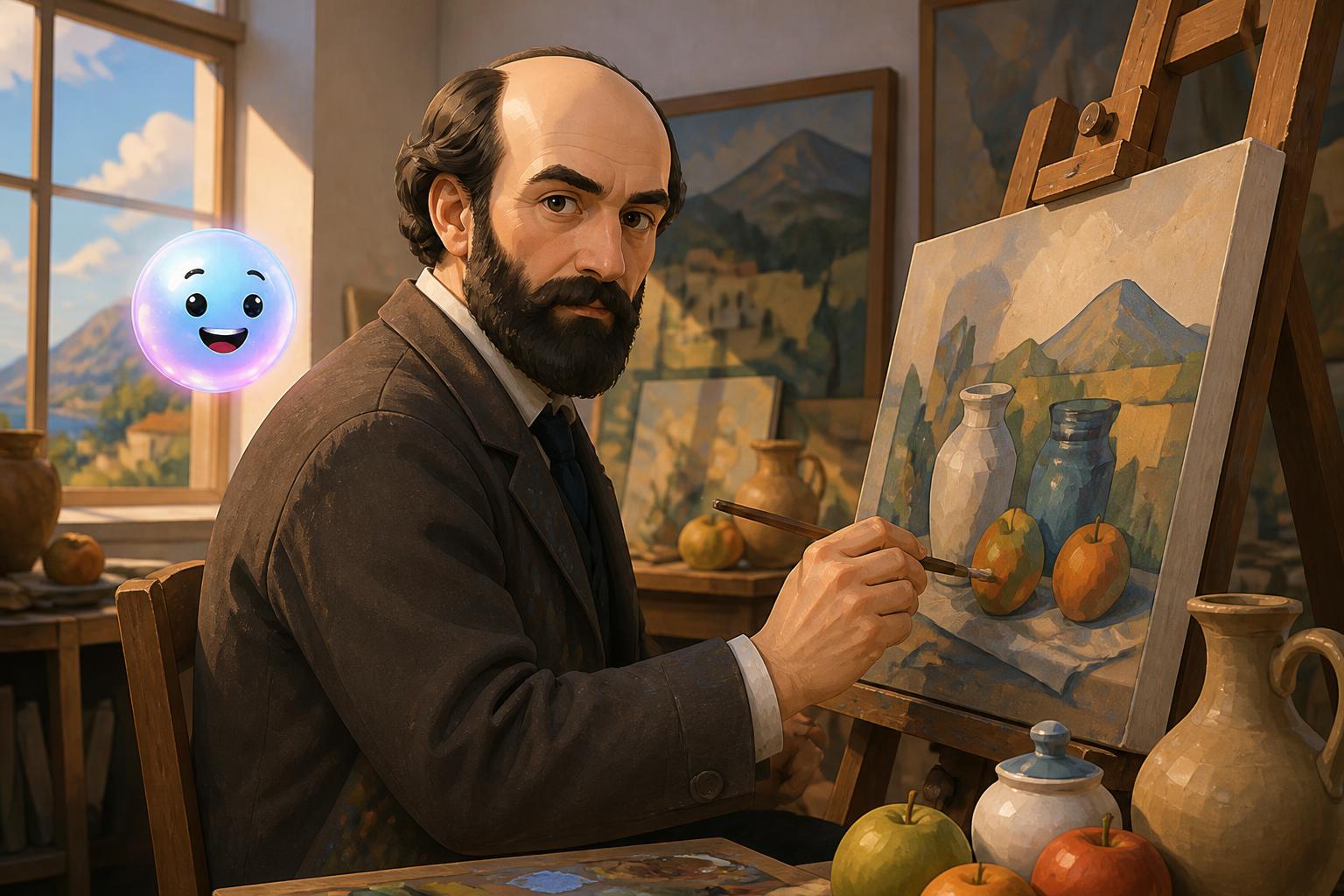 ¿Qué recurso artificial utilizaba a veces Cézanne para evitar que sus