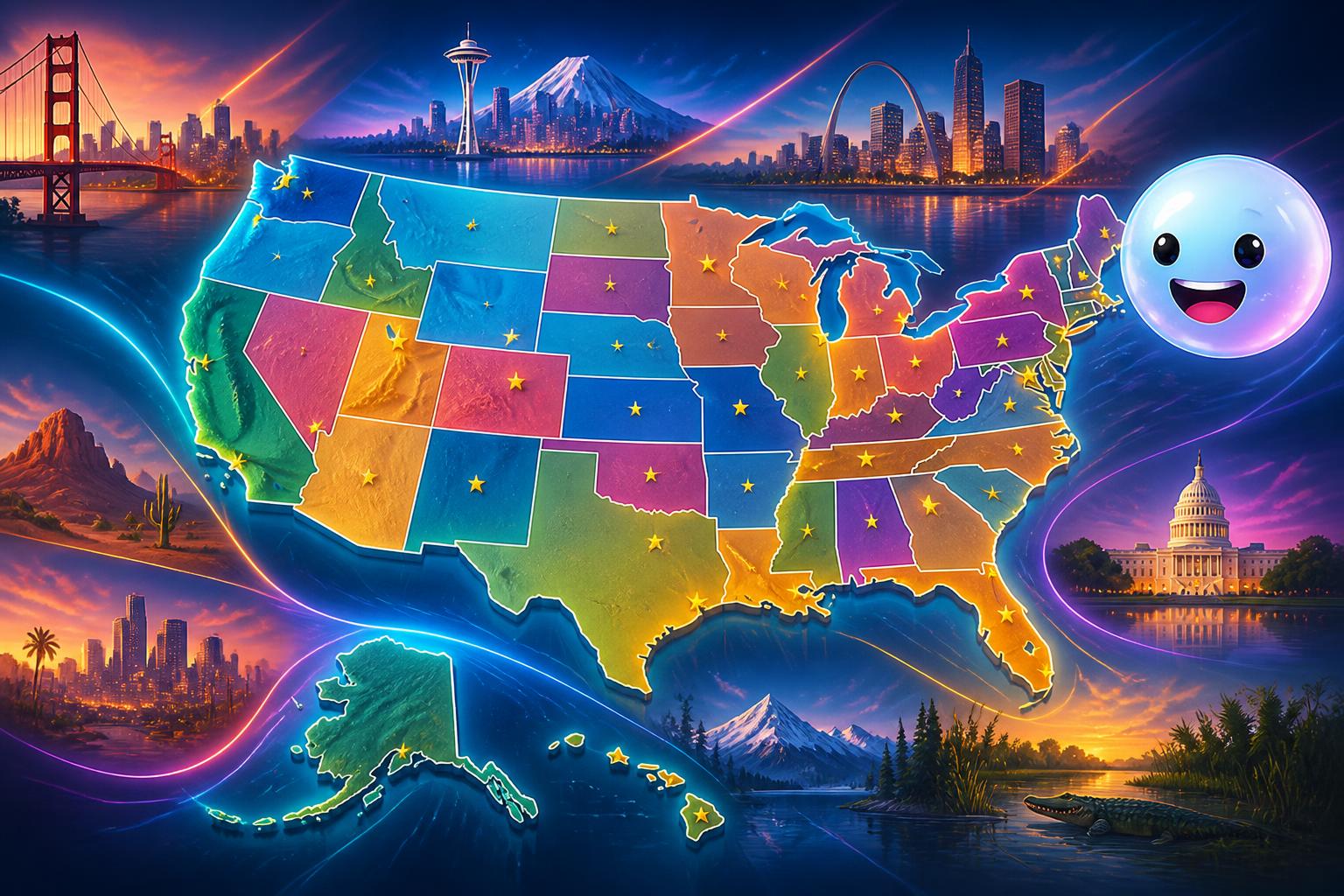 Mapping the extremes of the United States