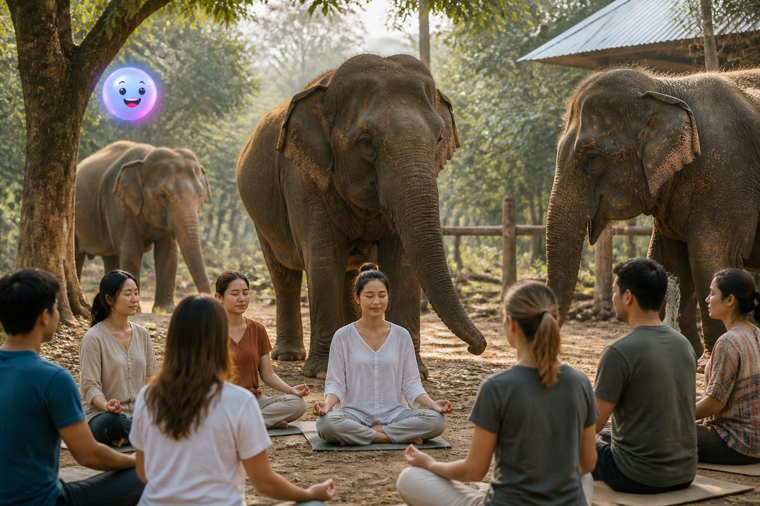 El susurro de los gigantes y la meditación con elefantes en Tailandia