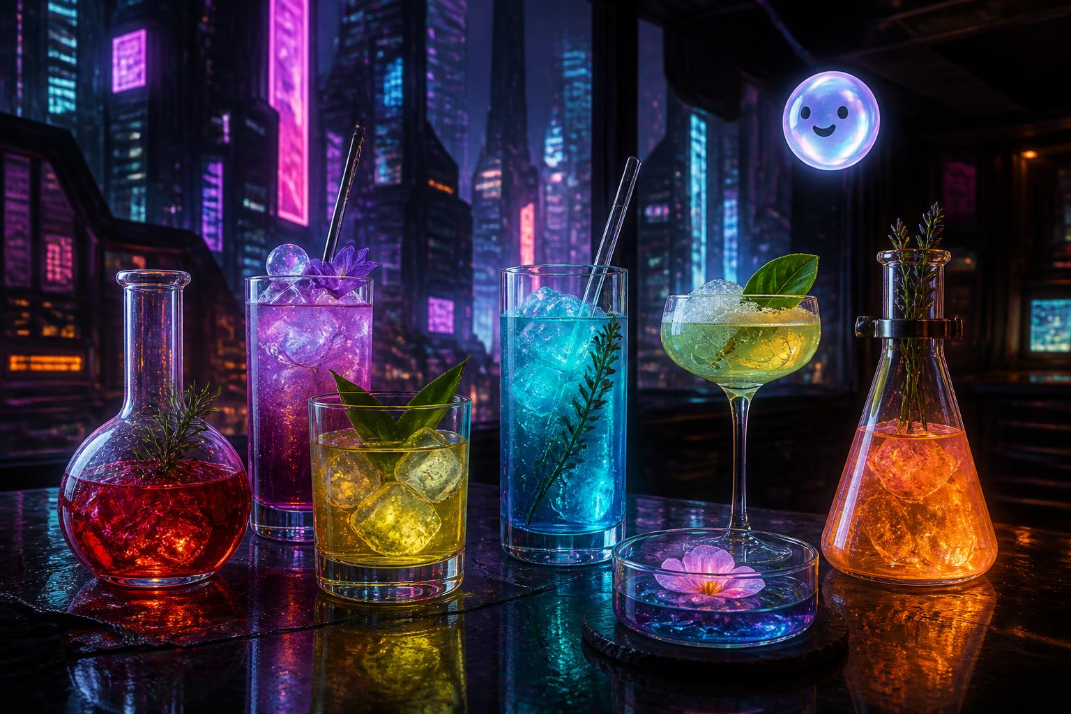 Neon mocktails of the anime underground