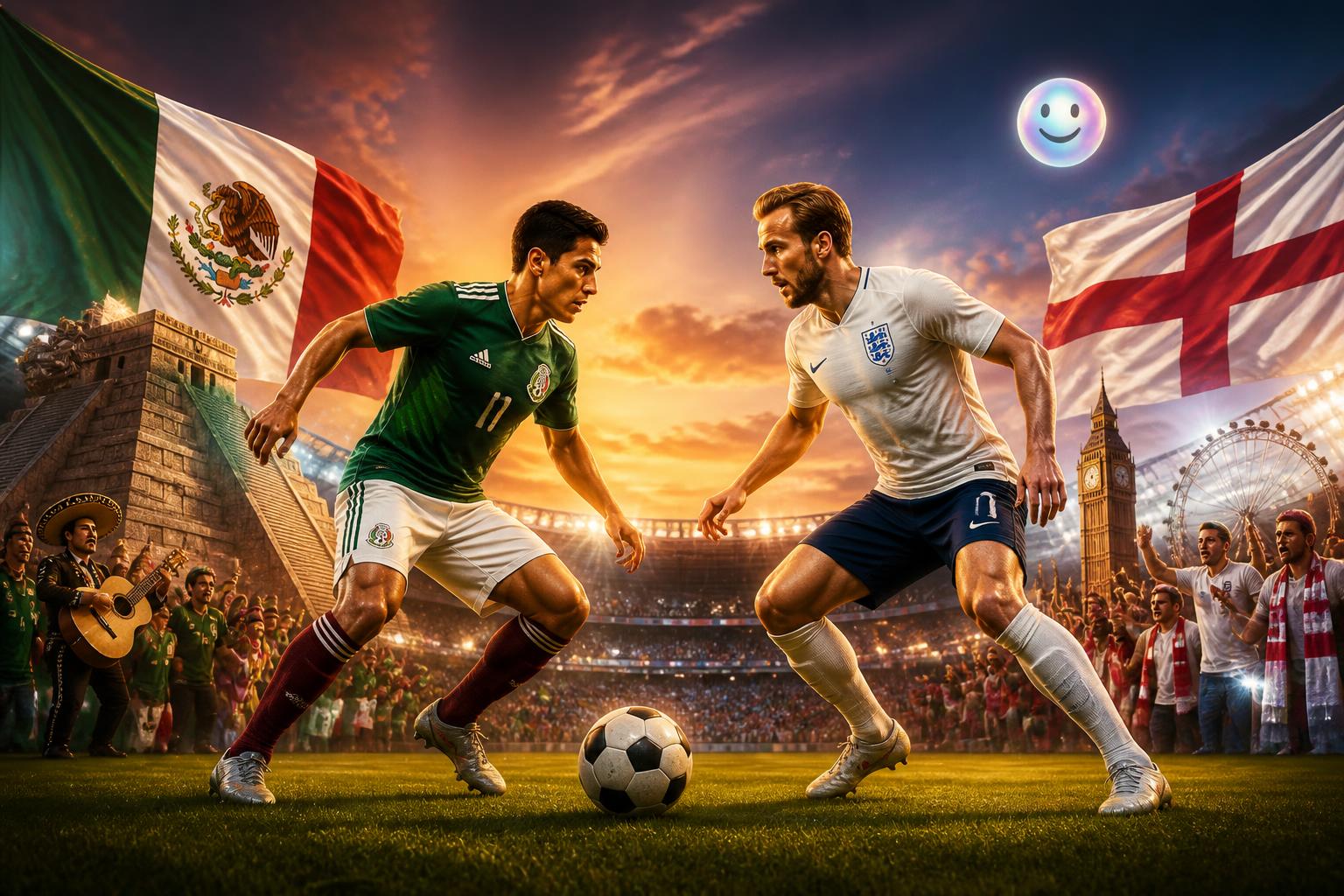 México contra Inglaterra en octavos