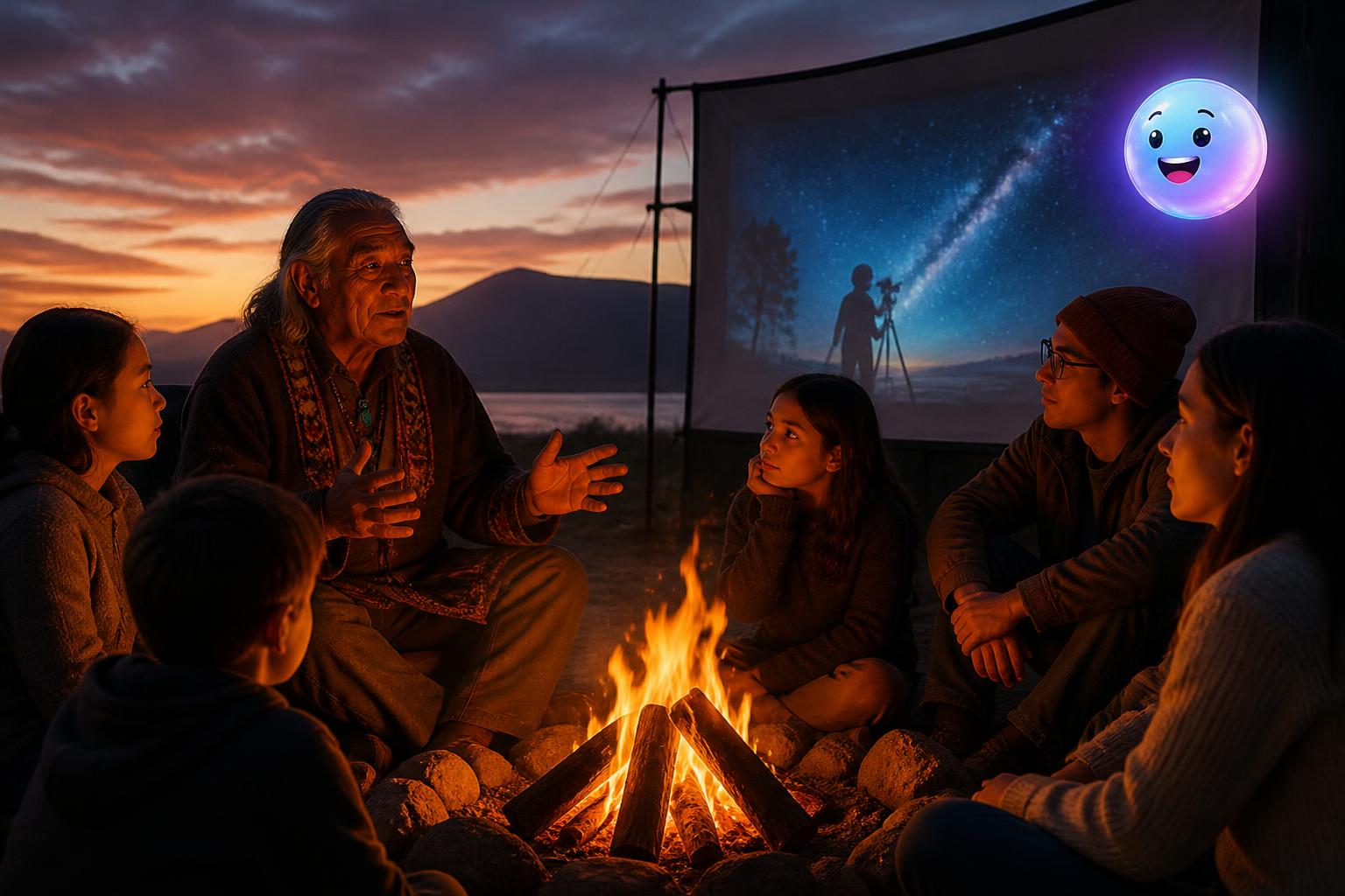 The campfire in our screens