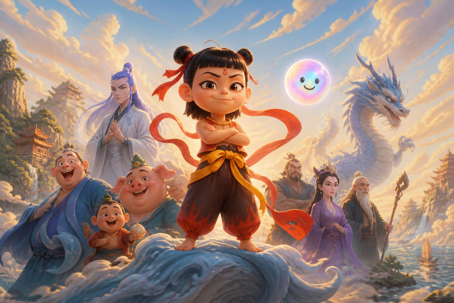 哪吒之魔童闹海》在2025年春节档上映时，与之同台竞技并刷新中国影史