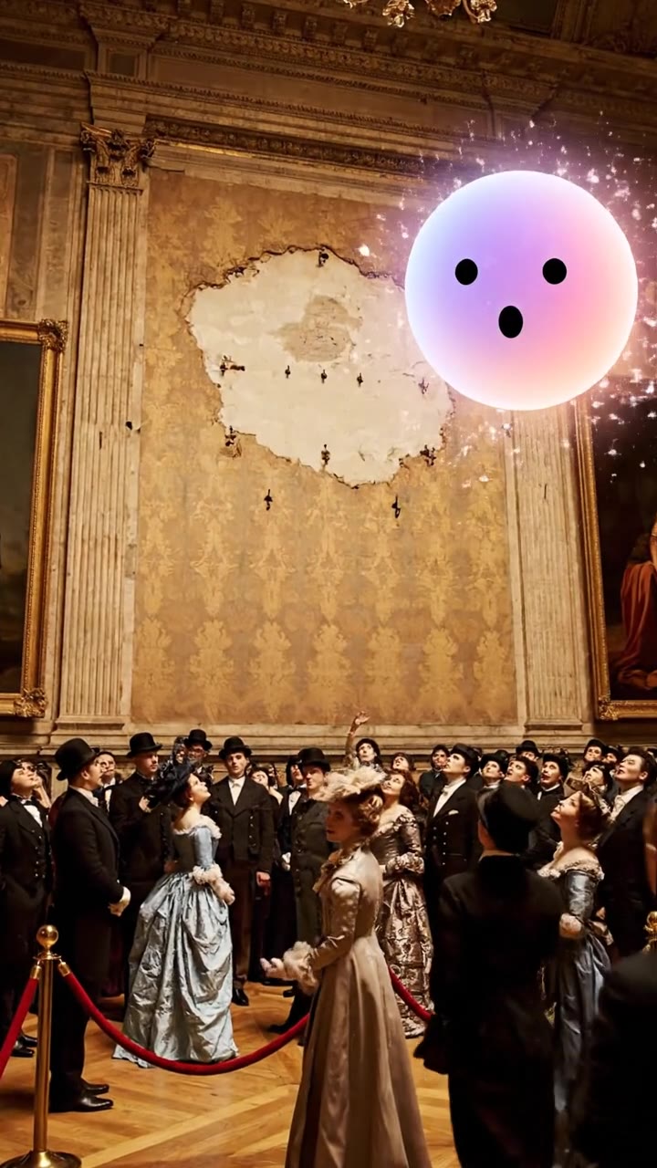 The empty space on the Louvre wall
