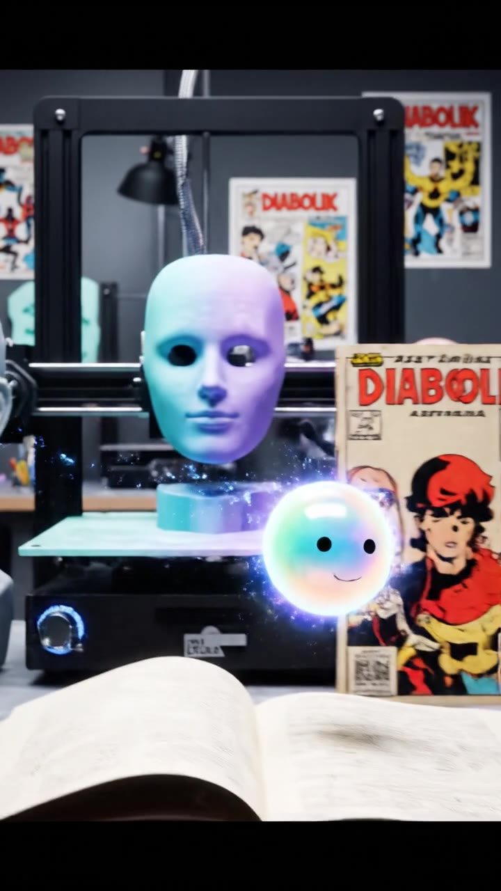 Maschera in silicone di Diabolik: da fumetto a realtà