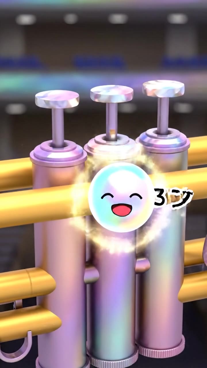 たたんで響く1.4メートル!(3本のピストンで、Oh-yeah!)