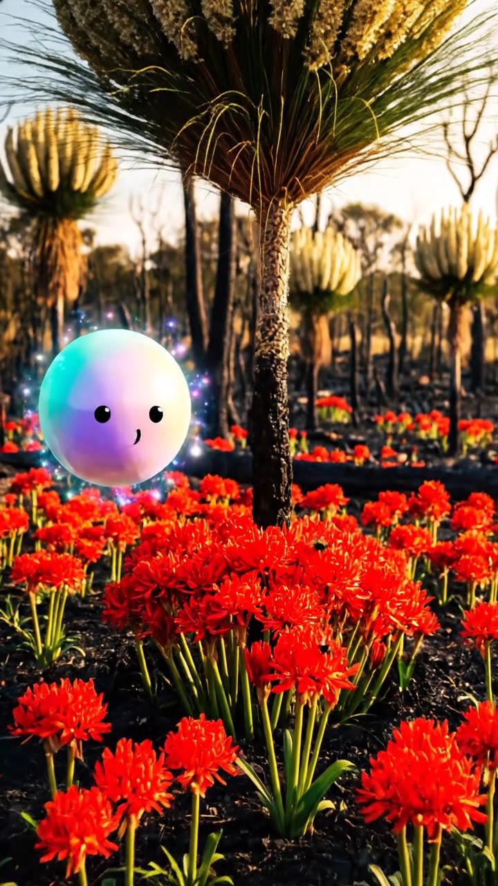 Fire-stimulated blooms of the Australian bush