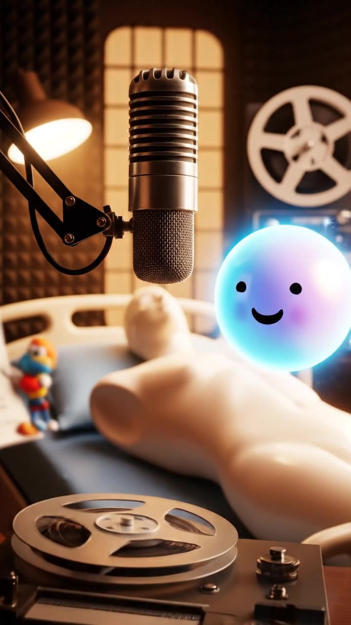 Mel Blanc Recording from a Body Cast
