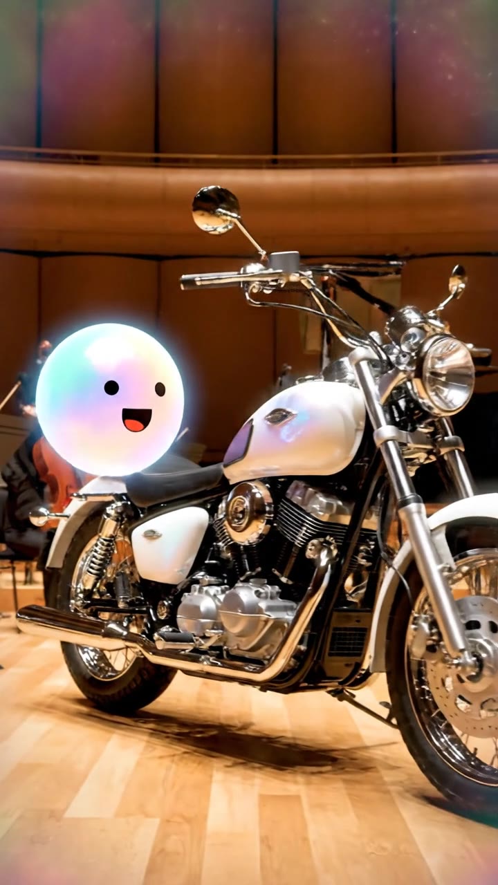 スライド伸ばして唸るエンジン音 (Oh-oh!) 風を切って走るモーターバイク (Vroom-vroom!)