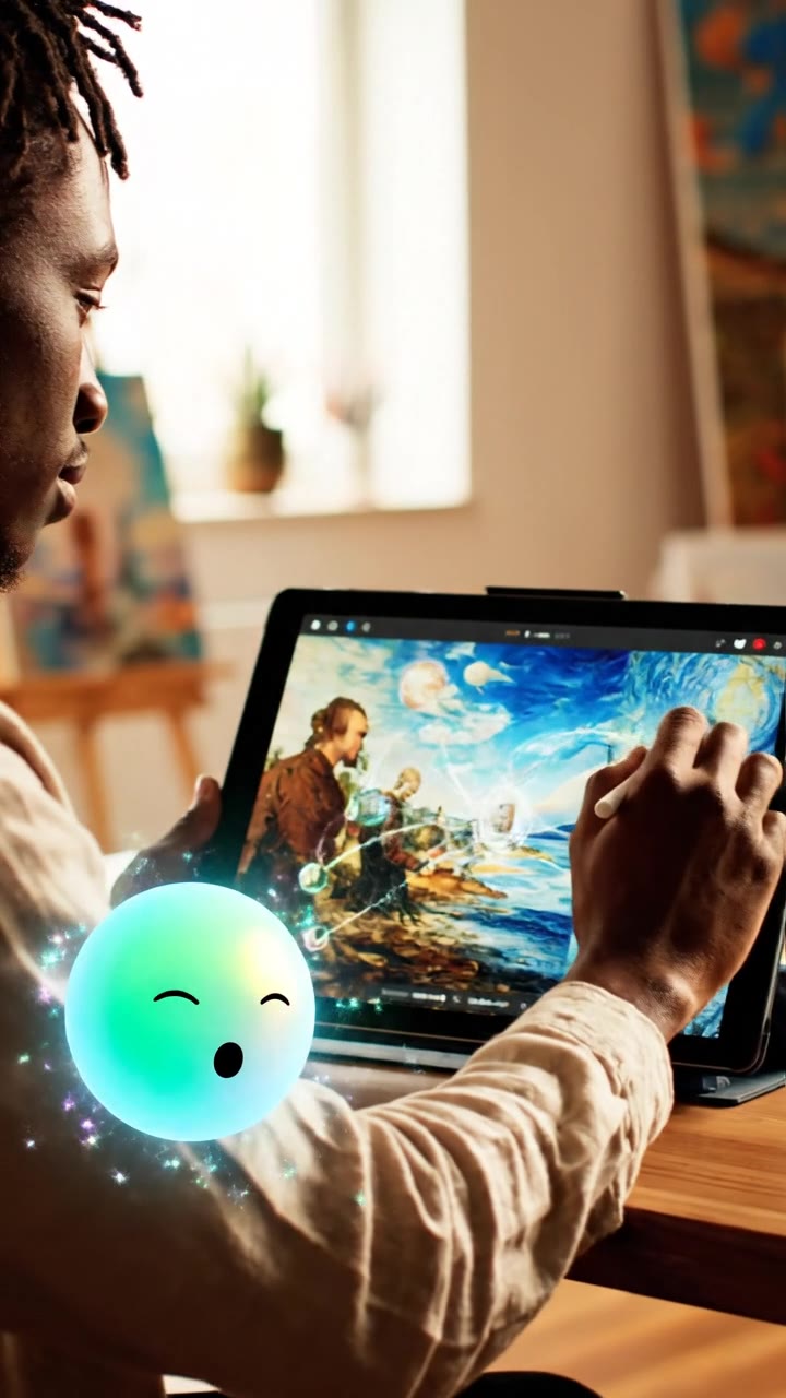 Human artists collaborate with artificial intelligence to create new art.