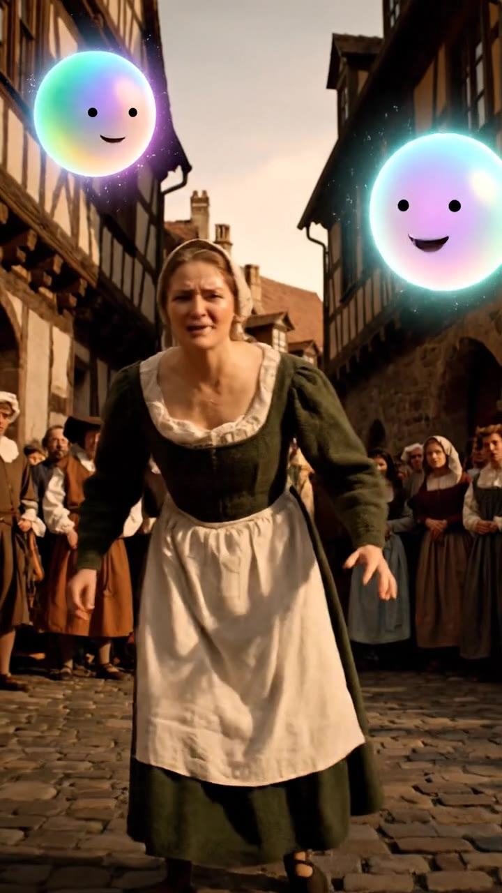 Frau Troffea begins to dance