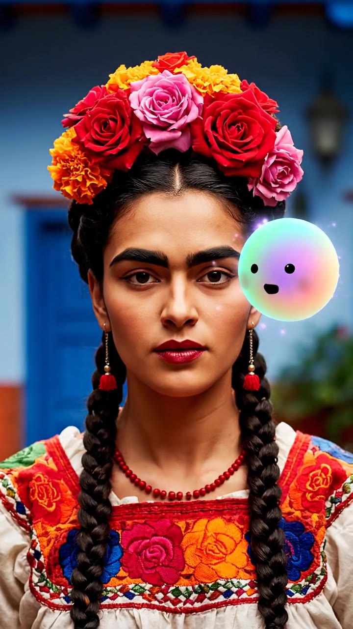 Frida Kahlo's Braided Crown of Flowers