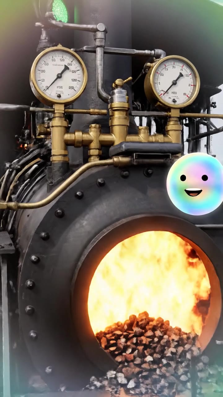 Steam Locomotive Cab Crew Teamwork
