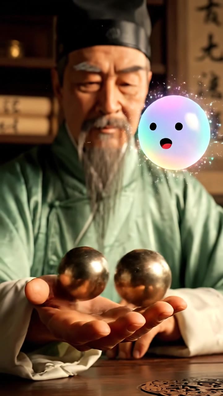 O baoding chinês e a rotação de metal