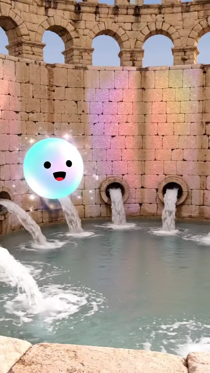 ポンプがなくても わずかな傾斜を 重力にまかせて 水がゆく