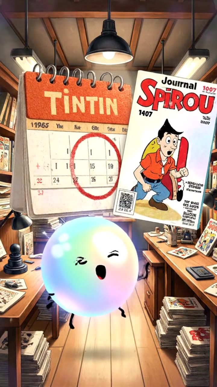 En soixante-cinq, pour rire un coup, Spirou et Tintin