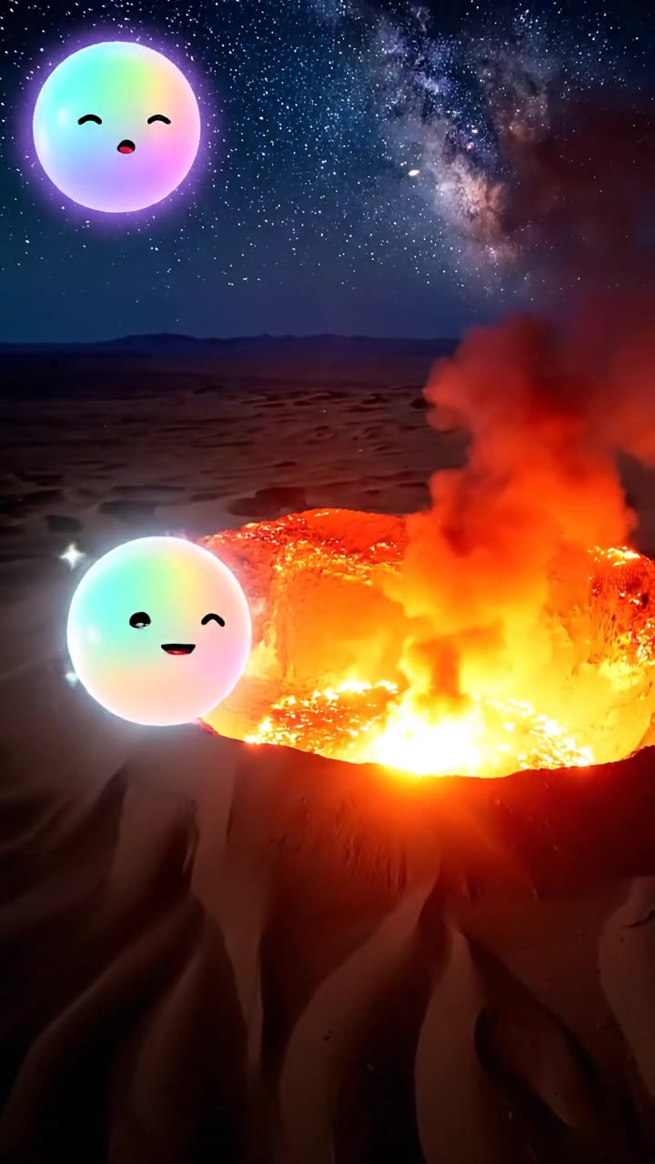 The glowing heart of the Karakum Desert