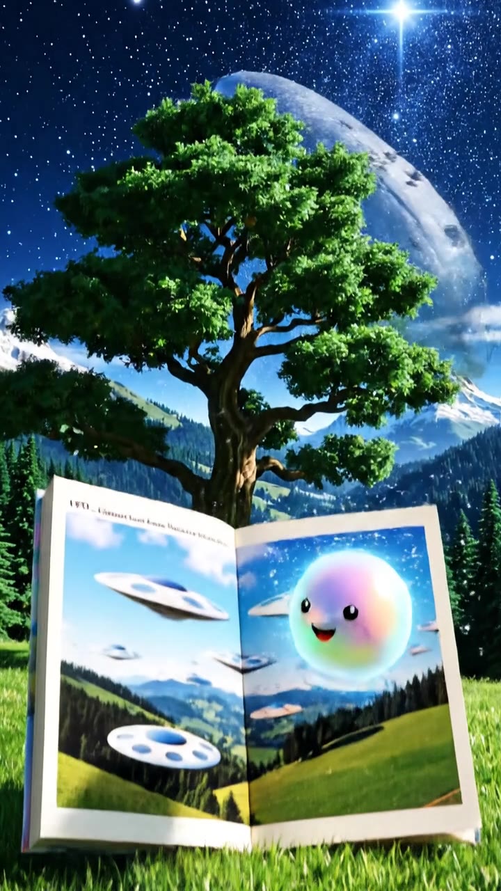 Beamships shining in the sky (floating so high!) / Semjase