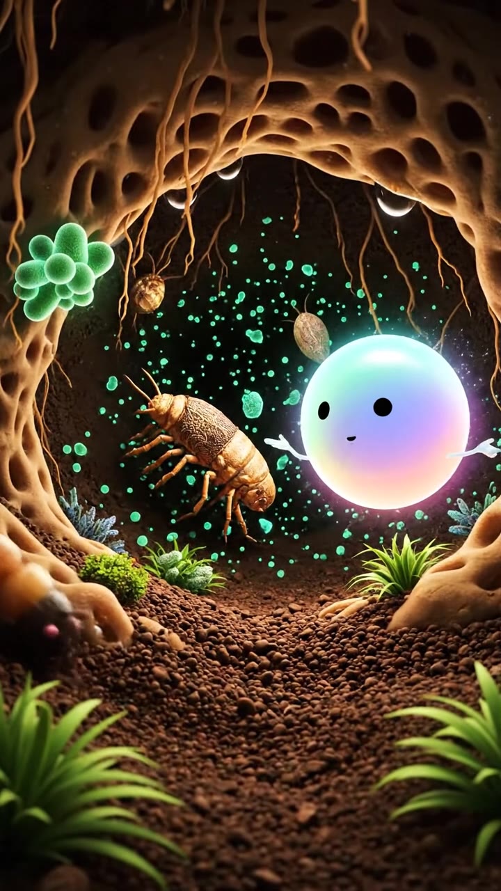 Soil ecosystems control the atmosphere inside sealed artificial habitats.