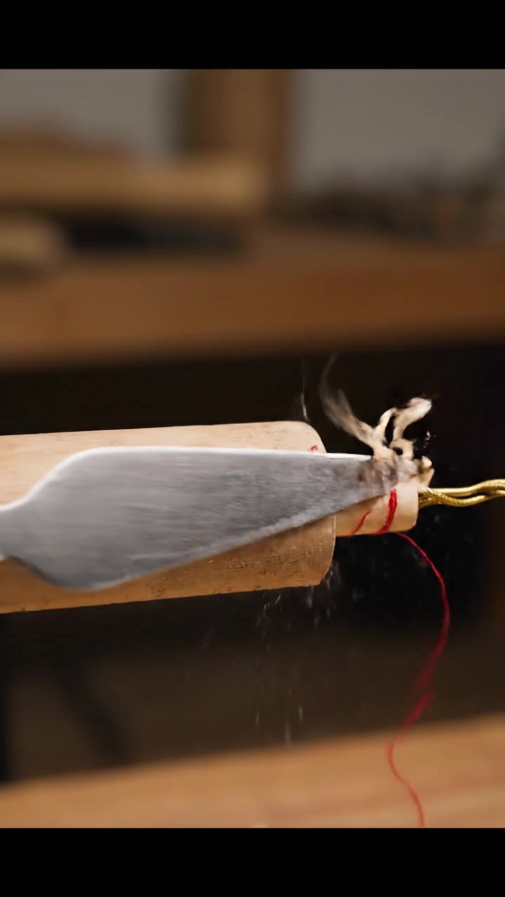 We wrap the cane in wire and thread (wire and thread!) /