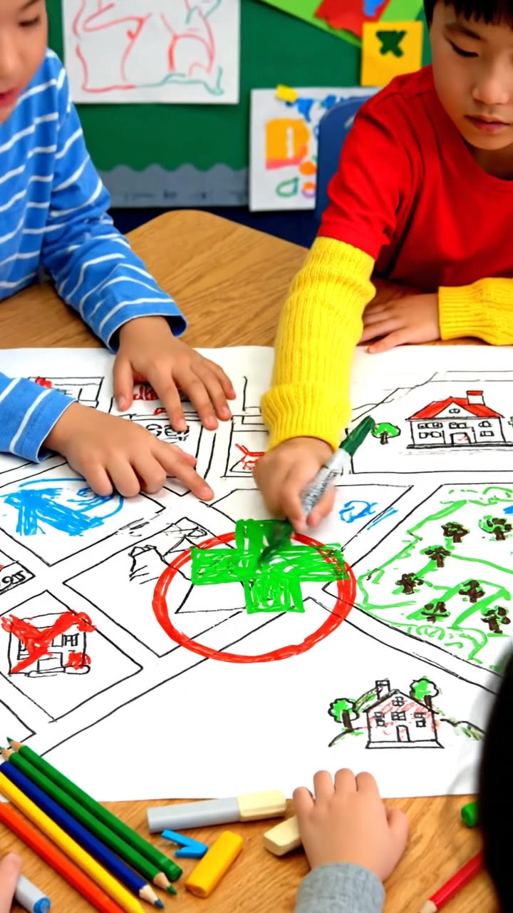 Cómo dibujar un mapa de riesgos escolar