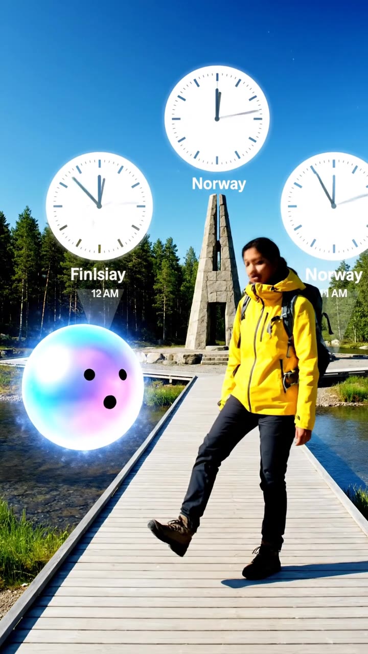 The tri-point border time jumps