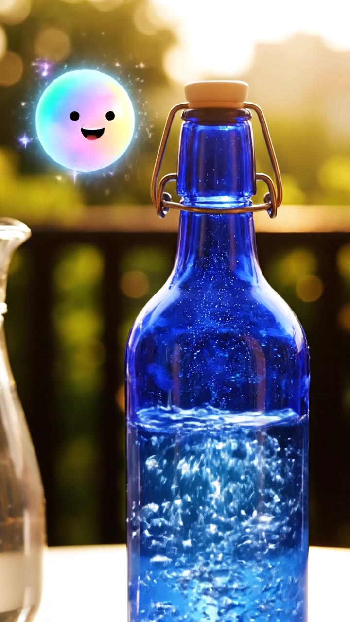 O ritual da água solar azul
