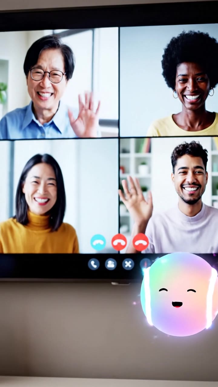 Chamadas de vídeo na tela da TV