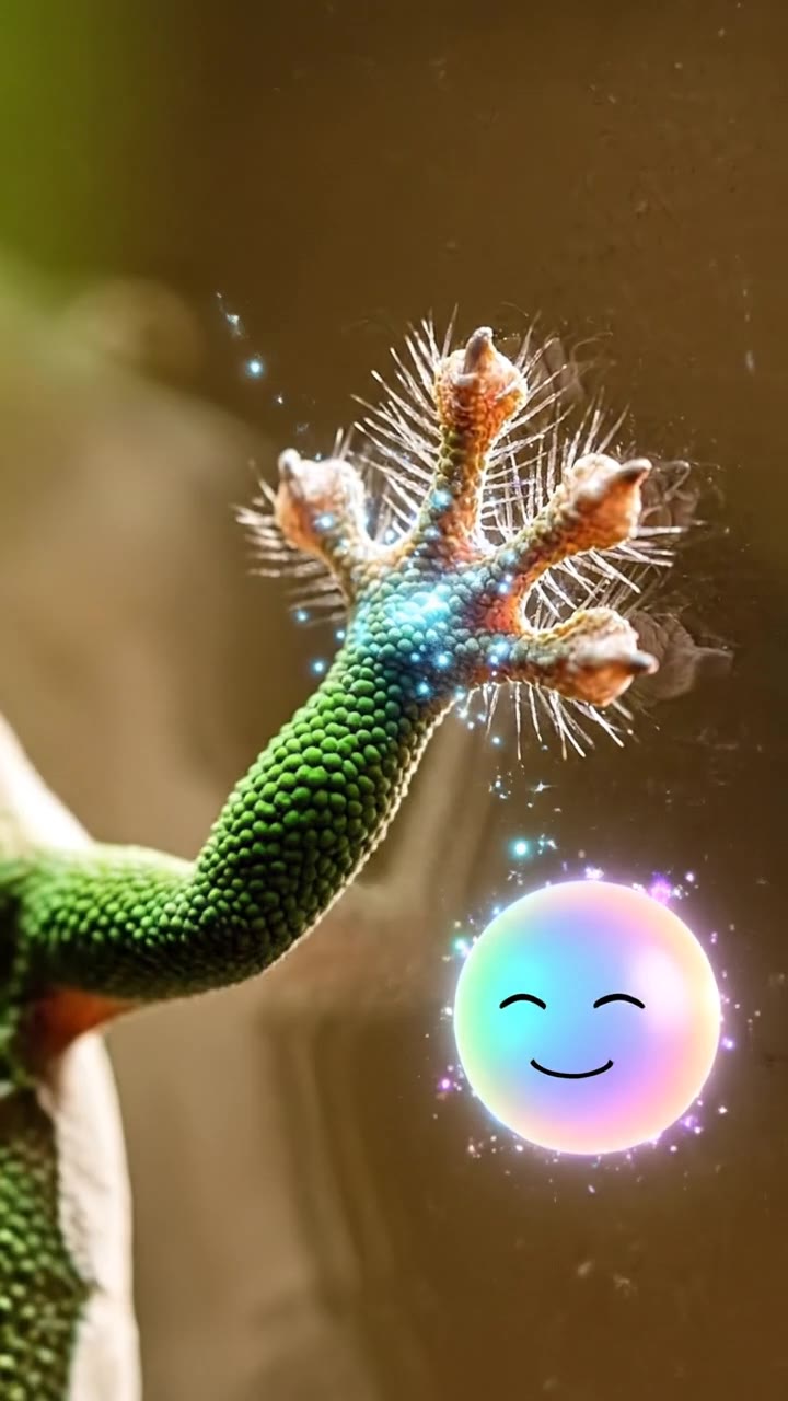 How Gecko Feet Climb Glass