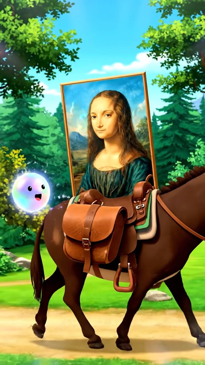 Over the Alps! Over the Alps! Mona Lisa's riding over the