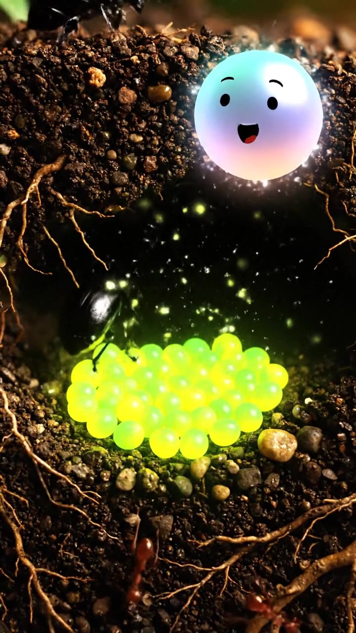 The glowing shield of subterranean eggs