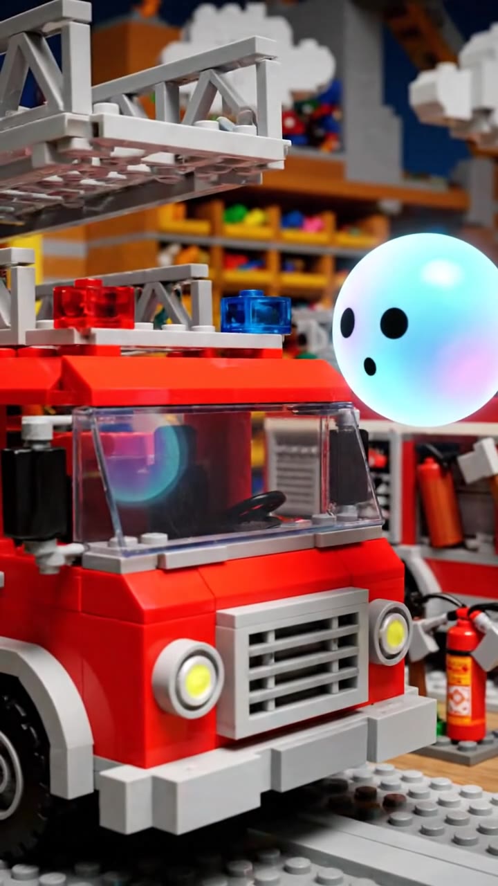 The iconic LEGO fire truck