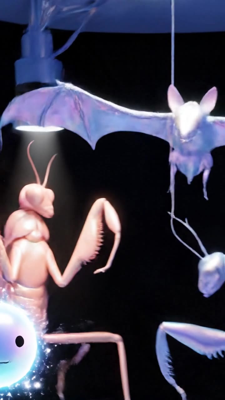Oído de la mantis religiosa en el pecho