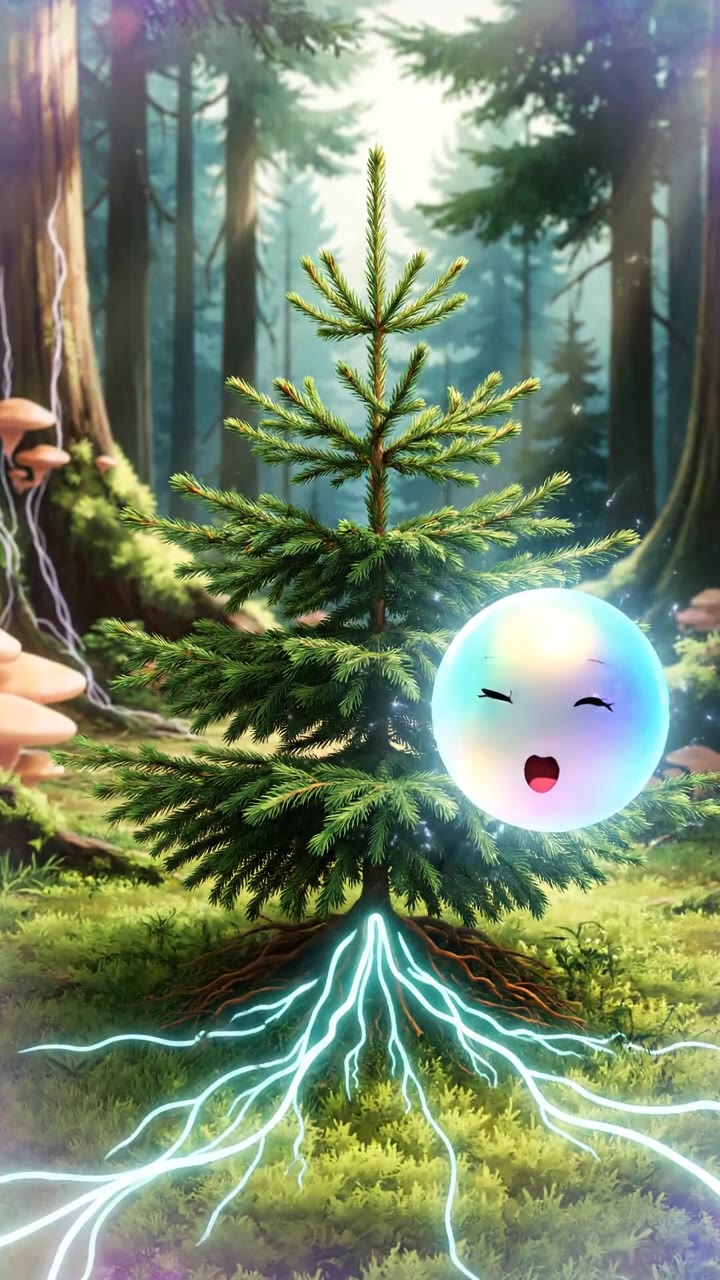 Red de hongos subterránea que conecta el bosque