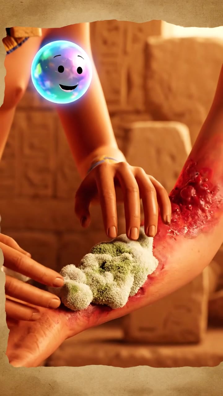 Moldy bread as an antibiotic