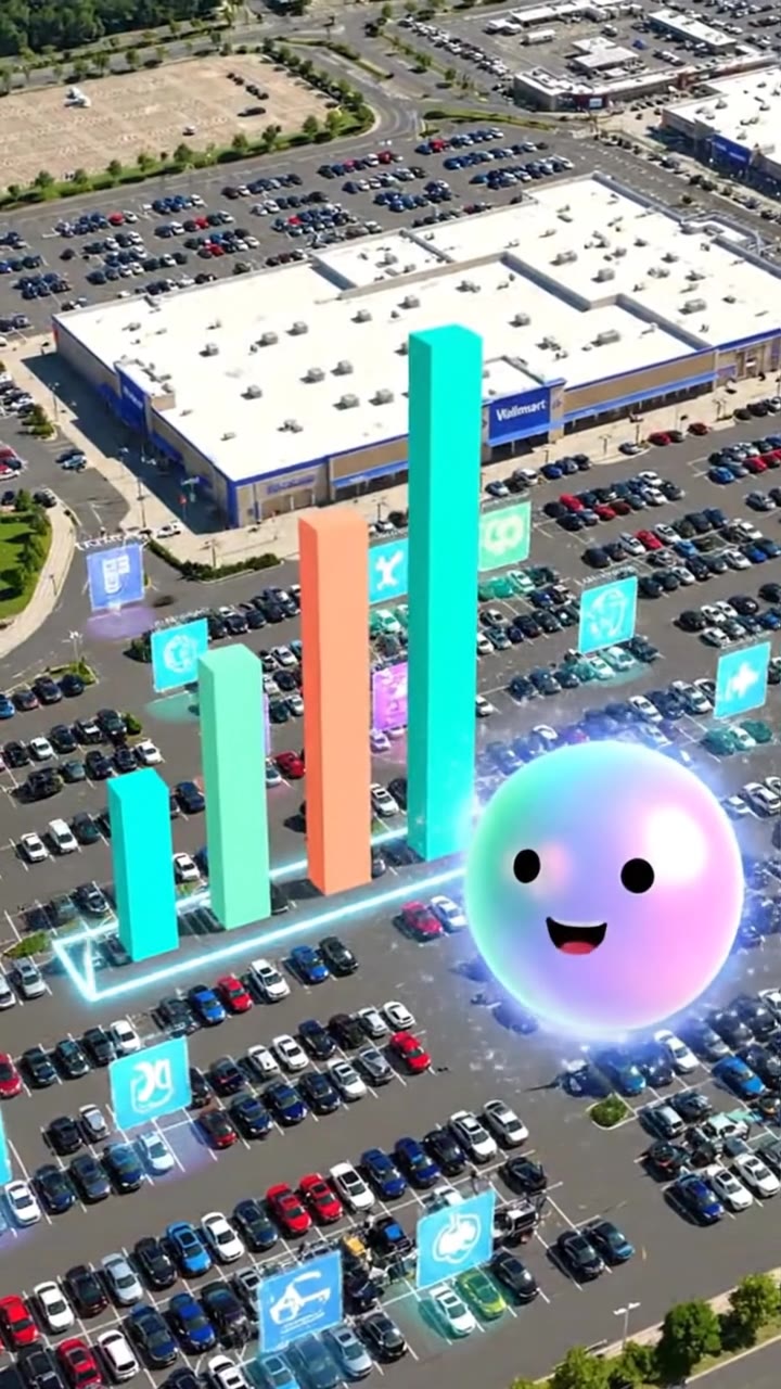 Satélites em estacionamentos e análise financeira