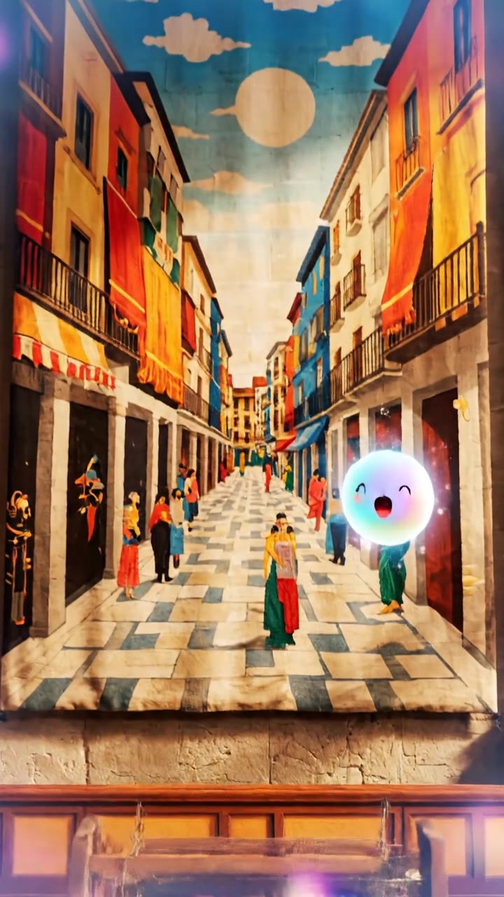 Painted streets, spun in wool, for the king