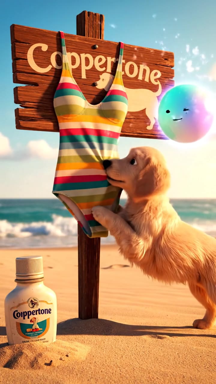 Jodie Foster's Coppertone Dog Commercial