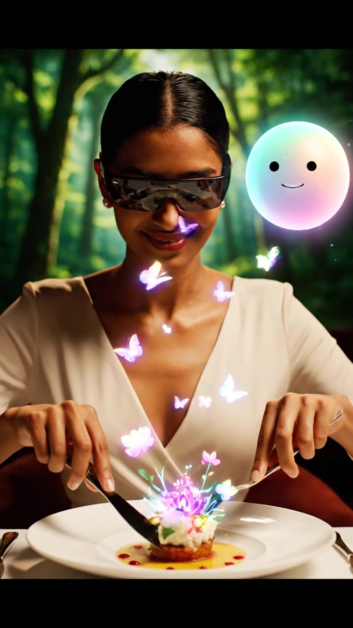 Realtà virtuale nel piatto: occhiali da buongustaio