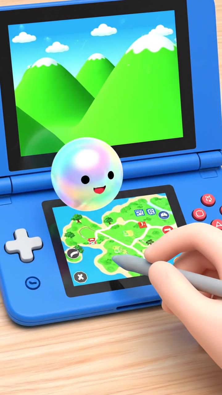 Two screens play, two screens play, tap with the stylus to