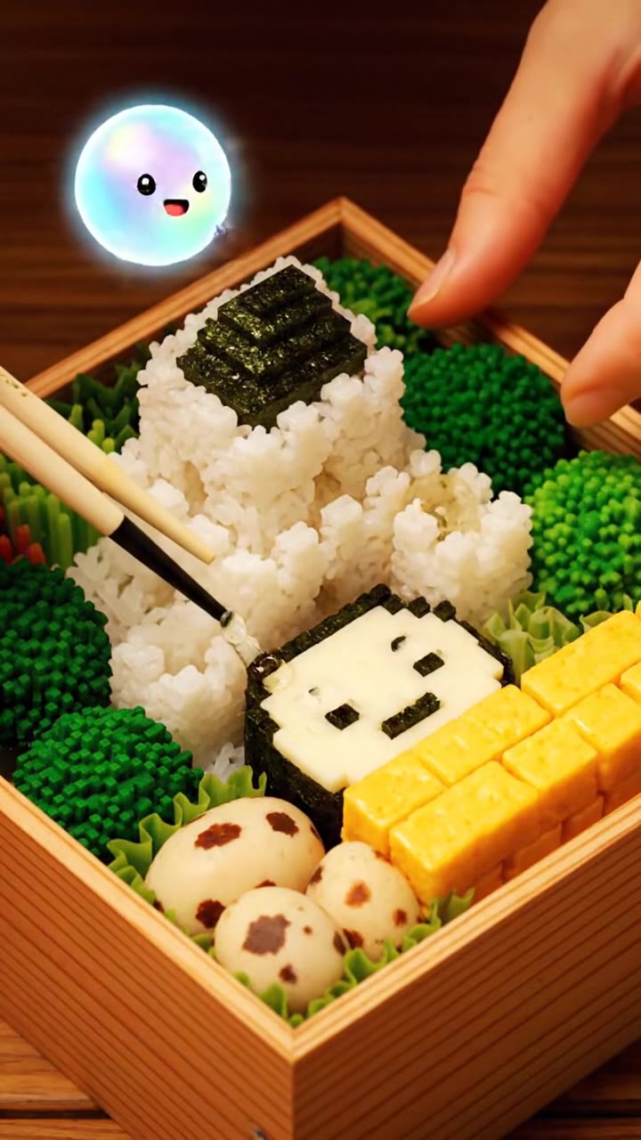 Food Binders as Memory Buffers in Retro Game Bentos