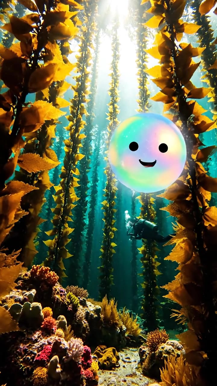 The massive underwater kelp forests of Tasmania.