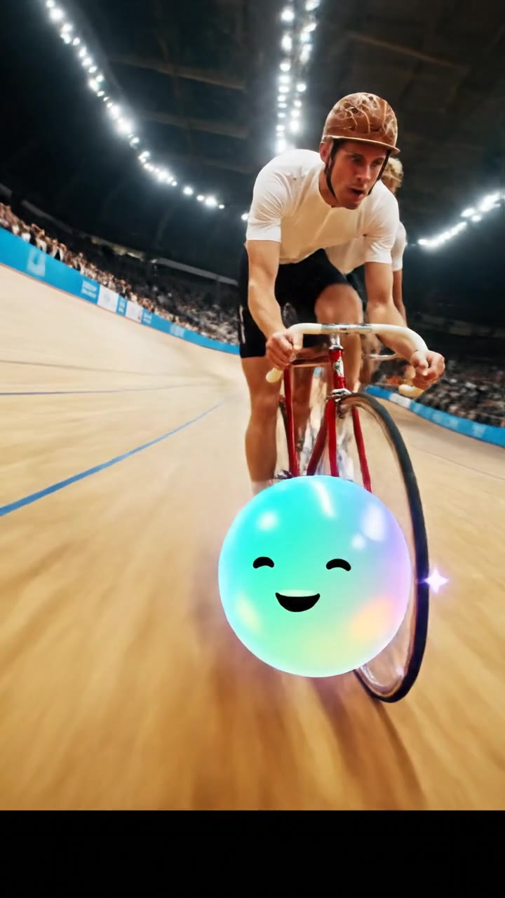 Two riders on a single bicycle