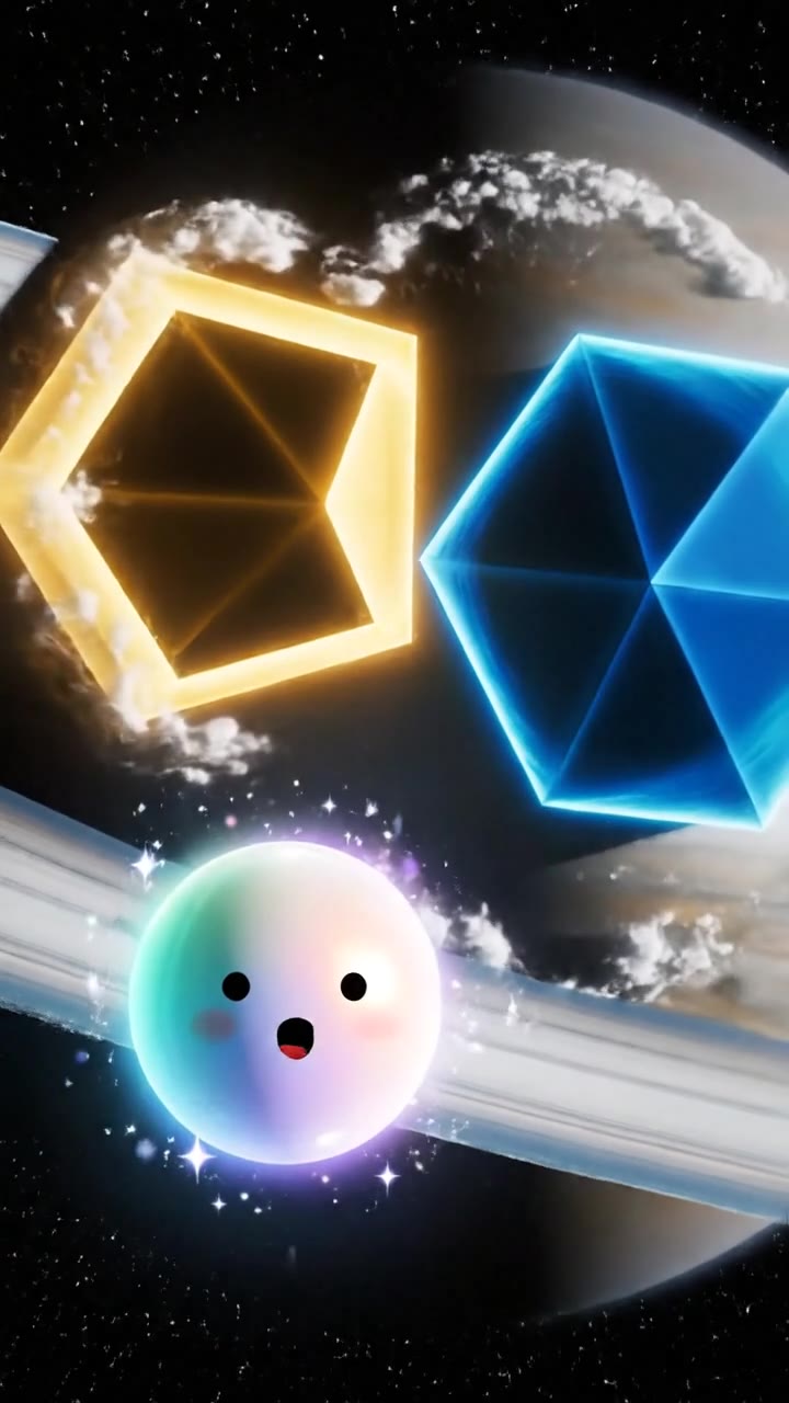 Ola de diez lados en Saturno: doble geometría