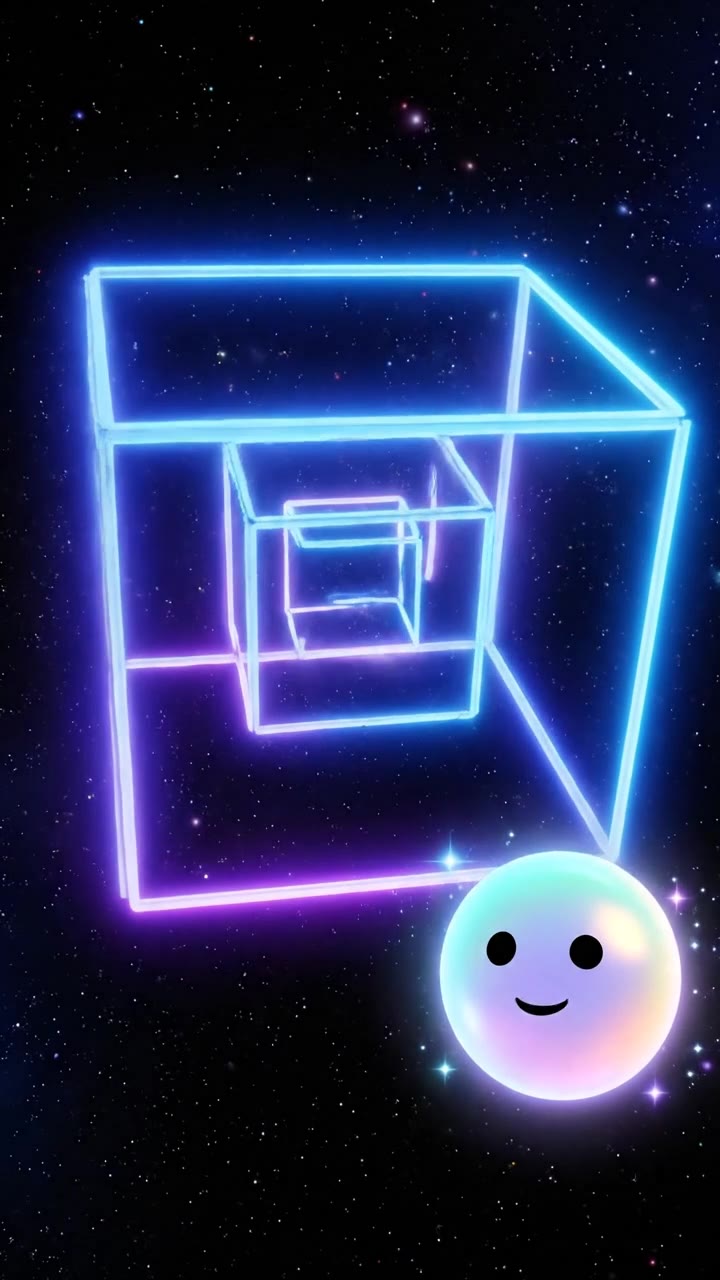 Moving Hypercube Illusion Video