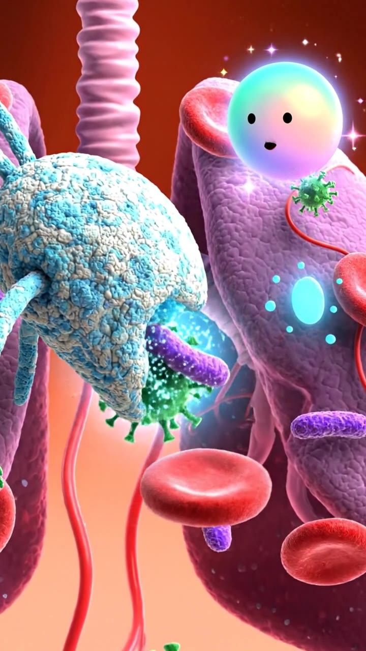 Macrófagos alveolares: función y sistema inmunitario