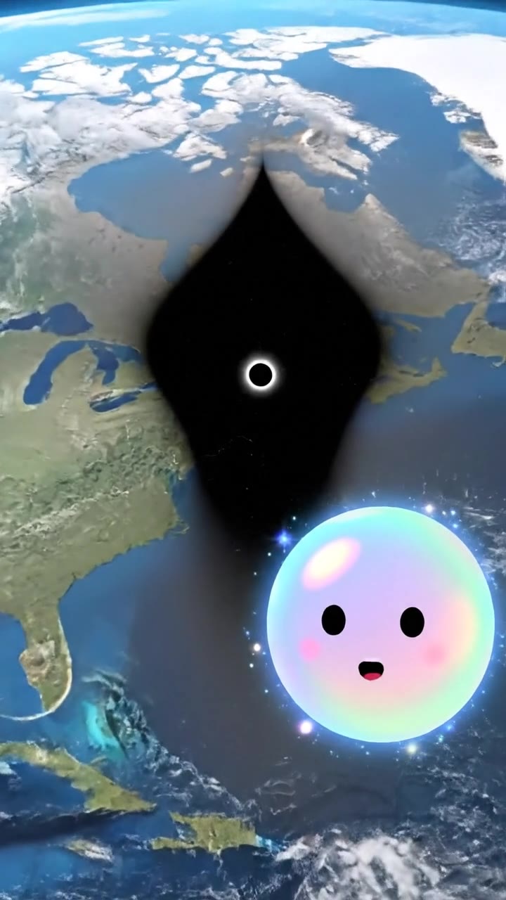 Parts of a Cosmic Shadow in a Solar Eclipse
