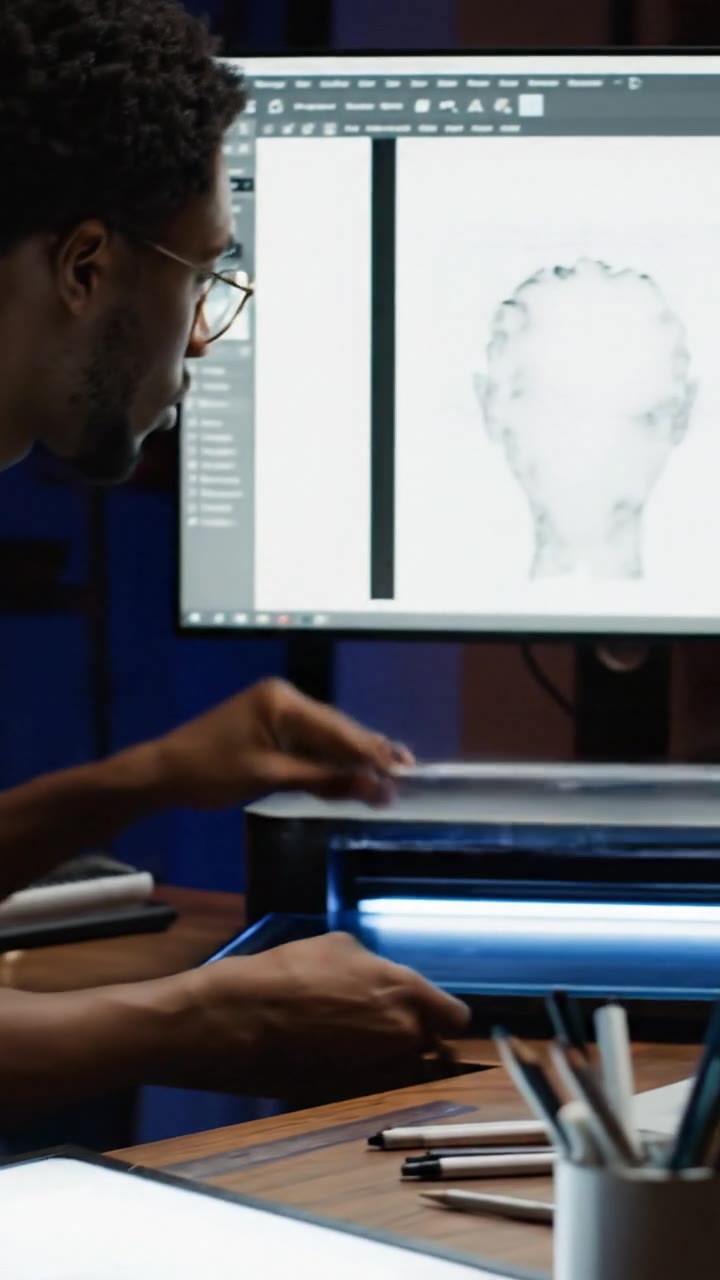 The blue lines of drafting