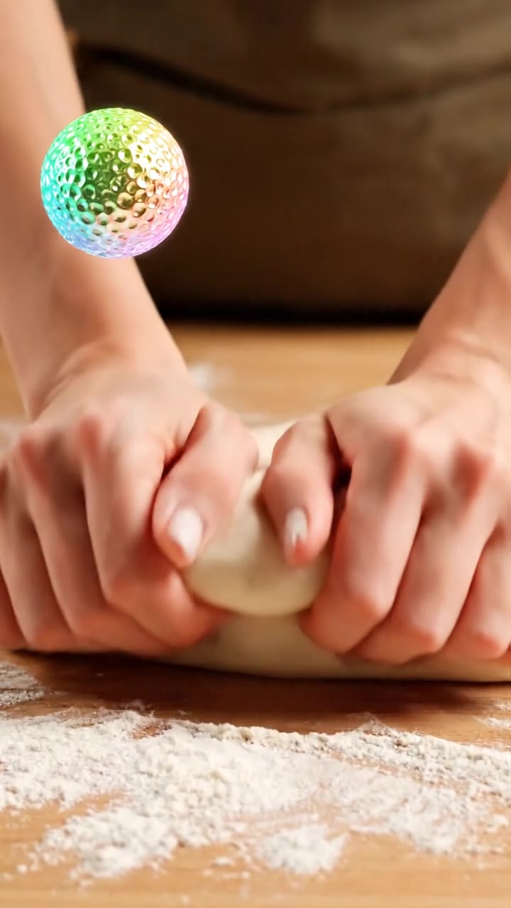 Kneading the balloon skin